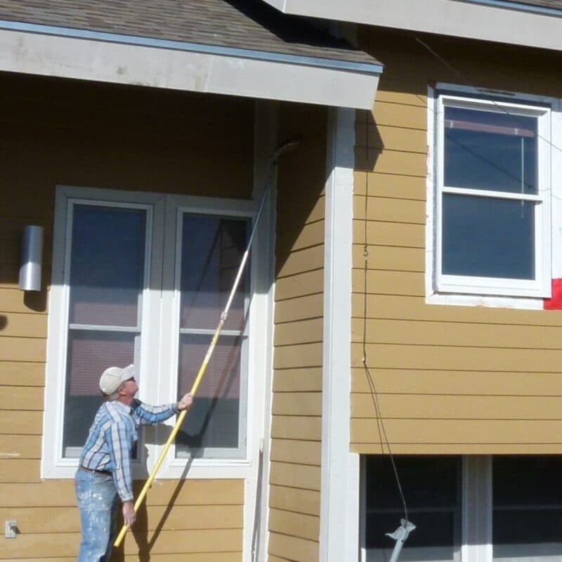 Exterior painting work in progress