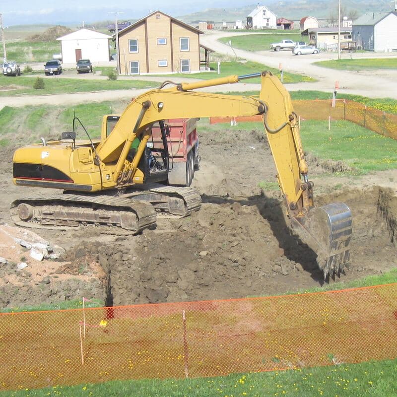 Excavation work in progress