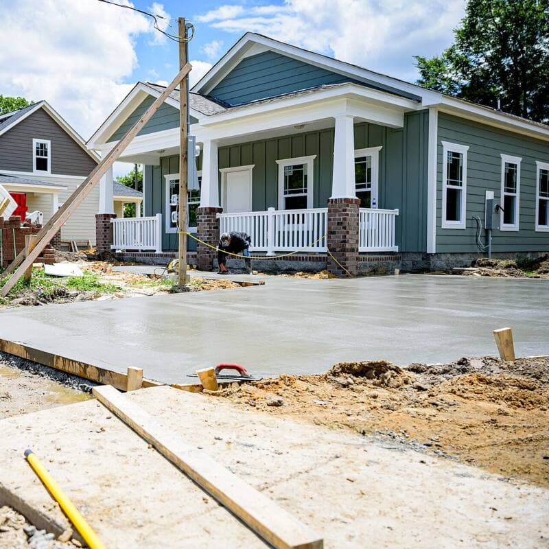 Concrete work in progress
